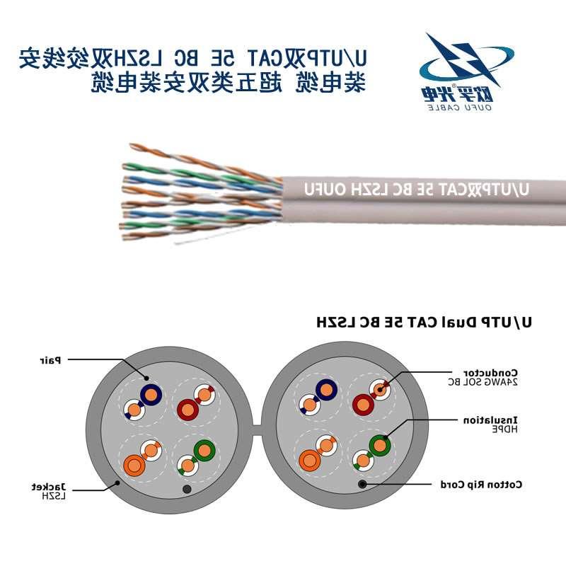 武威市U/UTP超五类双4对非屏蔽电缆(24AWG)